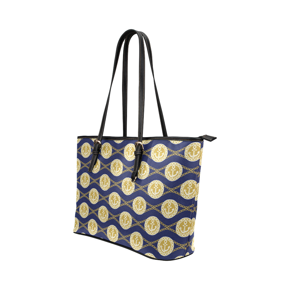 Anchor Luxury Pattern Leather Tote Bag