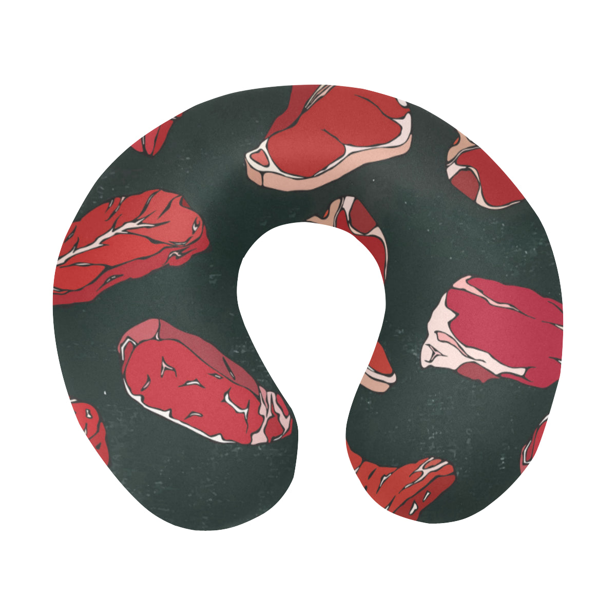 Meat Pattern Print Design 01 U-Shaped Travel Neck Pillow
