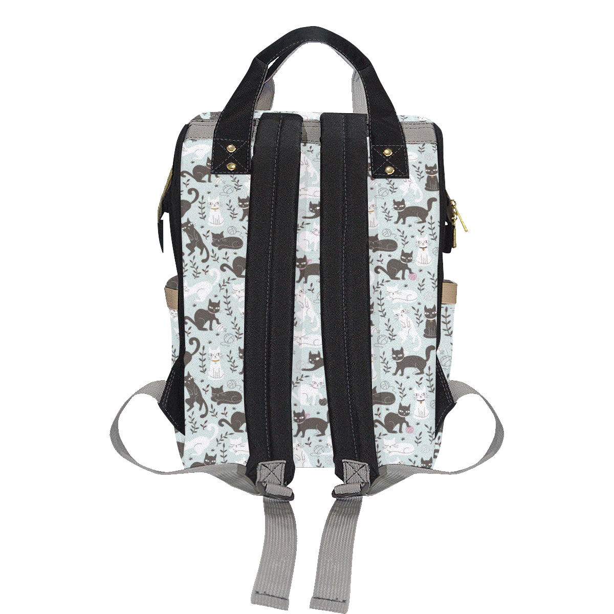 Cat Pattern Print Design 08 Diaper Bag Backpack