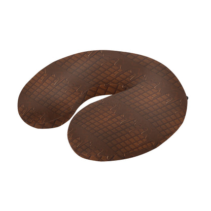 Chocolate Pattern Print Design 01 U-Shaped Travel Neck Pillow