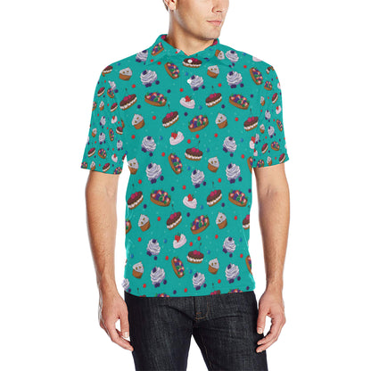 Cake Pattern Print Design 07 Men Polo Shirt