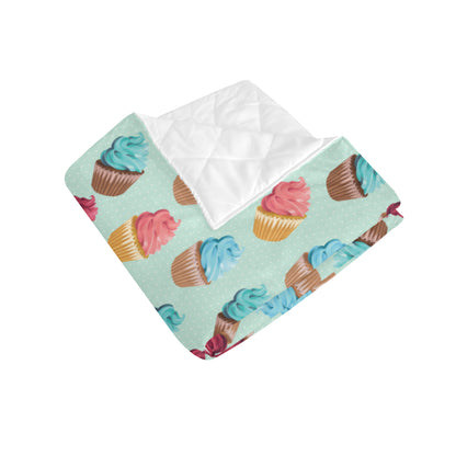 Cupcake Pattern Print Design 01 Premium Quilt