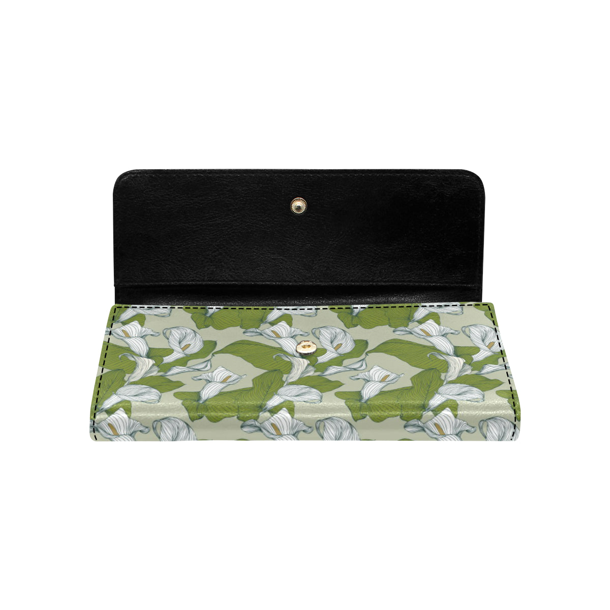 Lily Pattern Print Design LY08 Women's Trifold Wallet