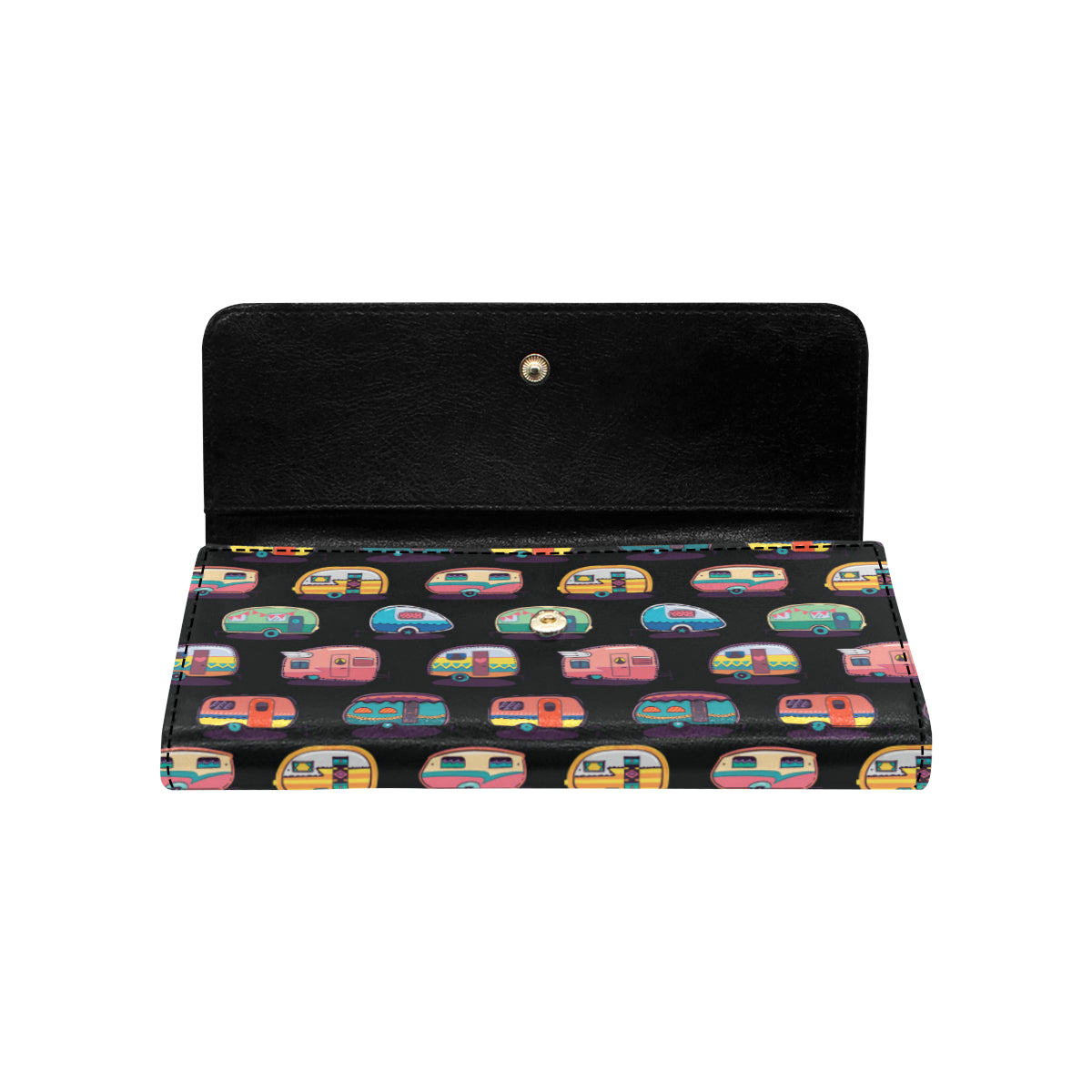 Camper Camping Pattern Women's Trifold Wallet