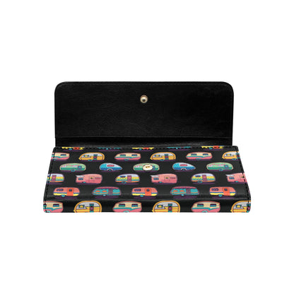 Camper Camping Pattern Women's Trifold Wallet