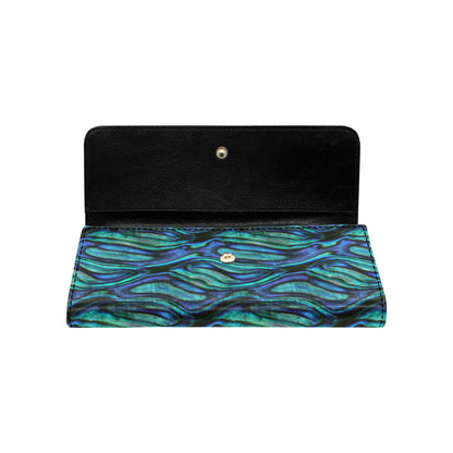 Abalone Pattern Print Design 02 Women's Trifold Wallet