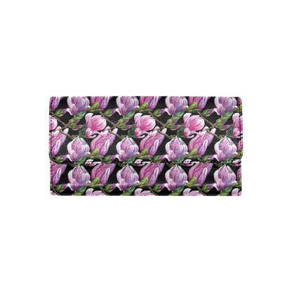 Magnolia Pattern Print Design MAG011 Women's Trifold Wallet