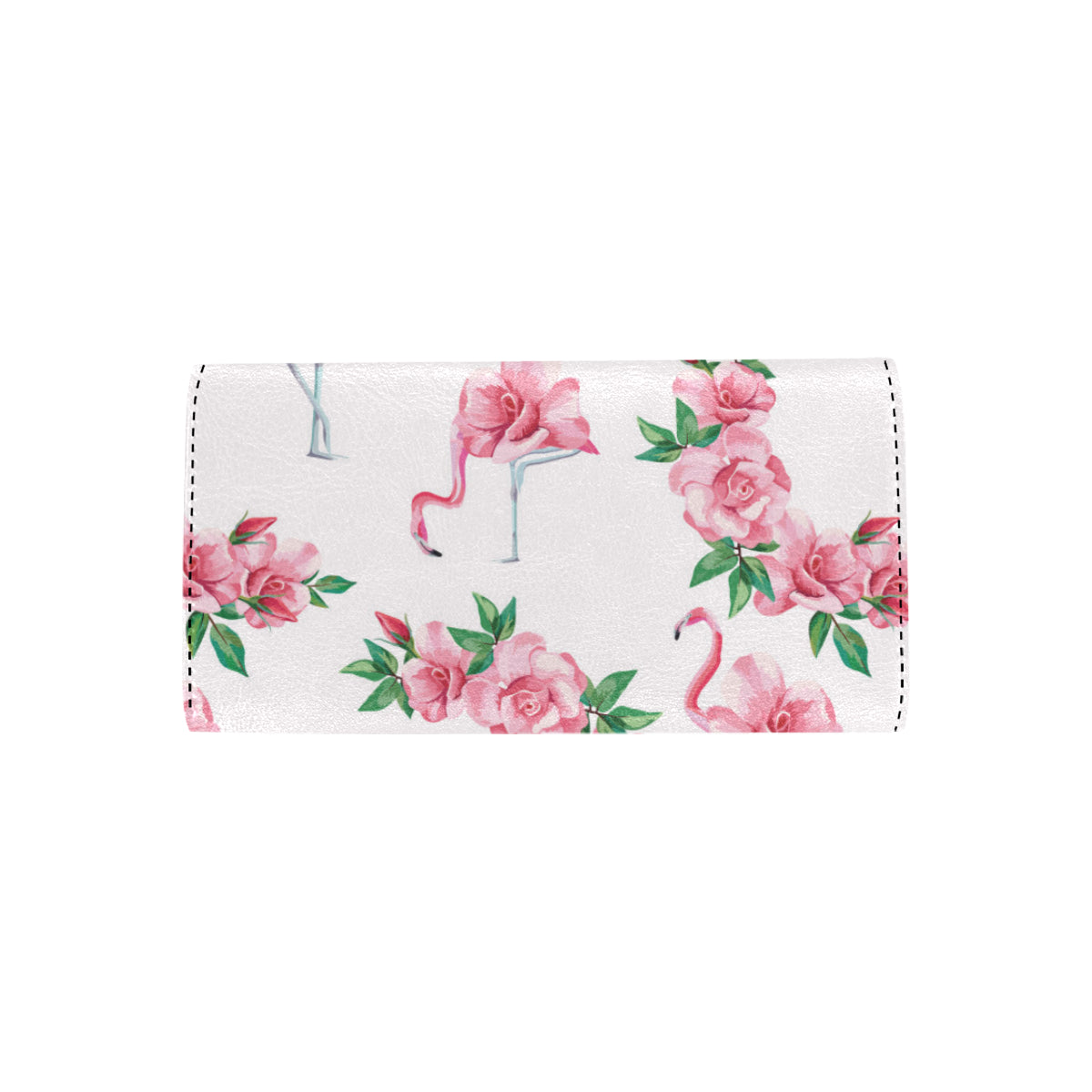 Flamingo Rose Pattern Women's Trifold Wallet