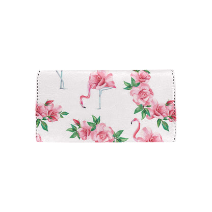Flamingo Rose Pattern Women's Trifold Wallet