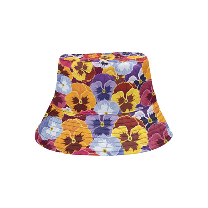 Pansy Pattern Print Design PS01 Unisex Bucket Hat