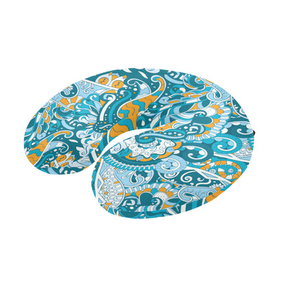 Funky Retro Pattern Print Design A03 U-Shaped Travel Neck Pillow