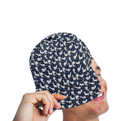 Alpaca Heart Star Design Themed Print Snapback Cap