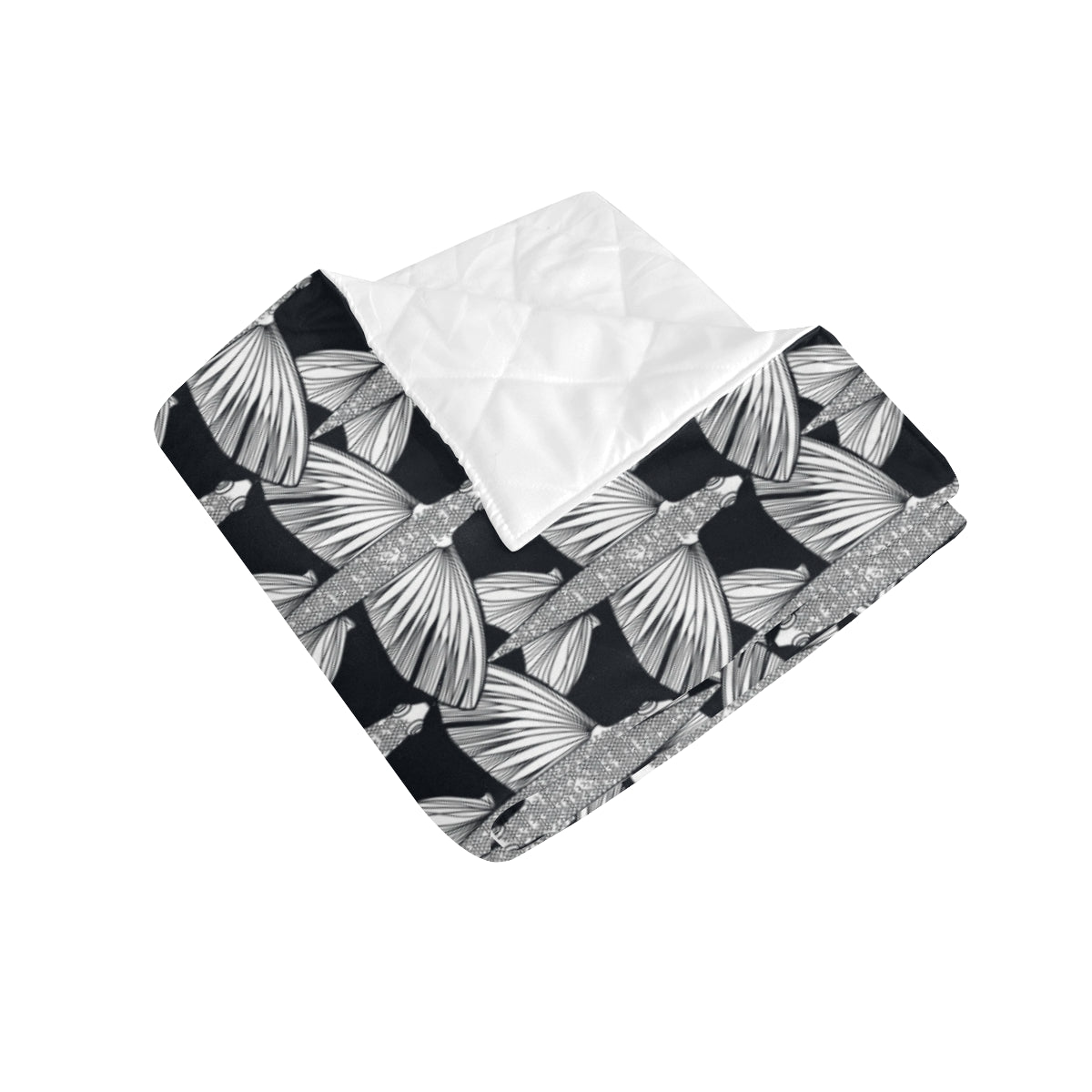 Flying Fish Pattern Print Design 03 Premium Quilt