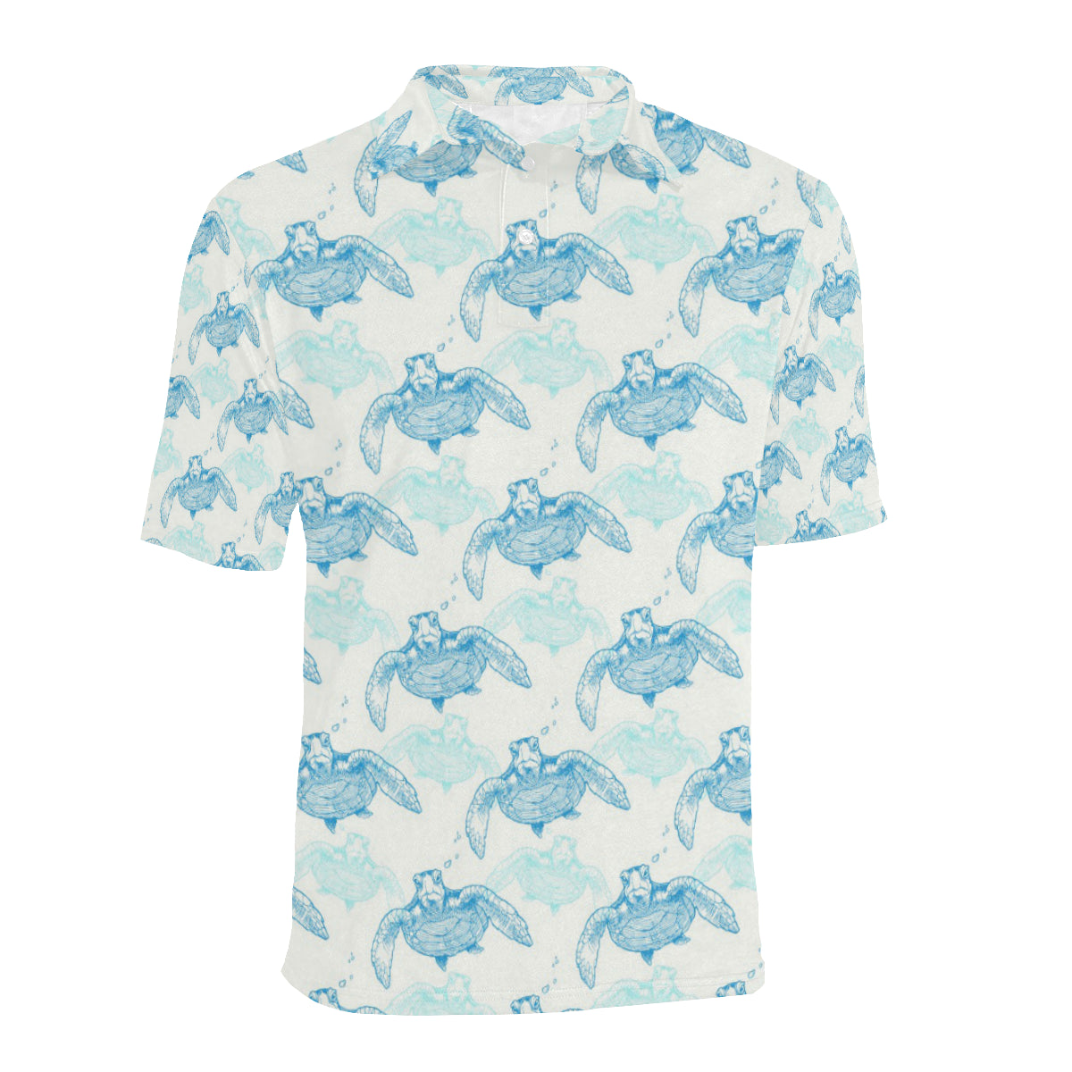 Sea Turtle Pattern Print Design T01 Men Polo Shirt
