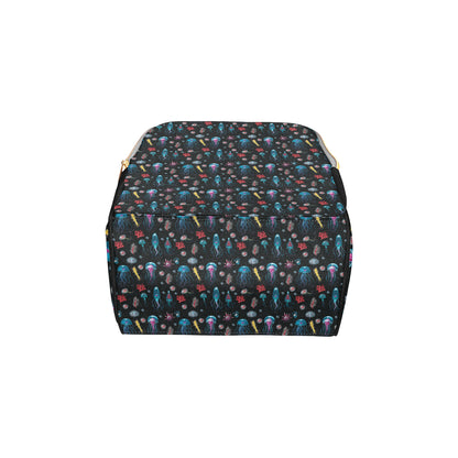 Jellyfish Underwater Print Diaper Bag Backpack