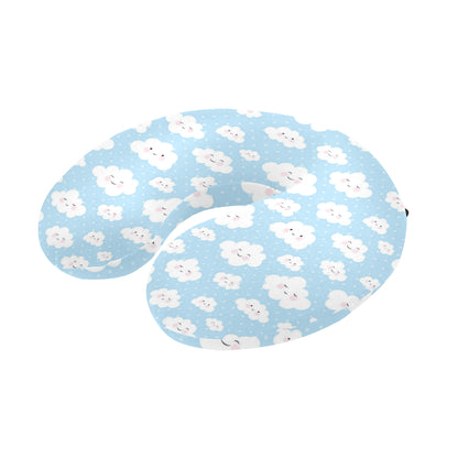 Cloud Pattern Print Design 02 U-Shaped Travel Neck Pillow