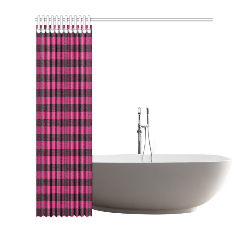 Pink Tartan Plaid Pattern Shower Curtain
