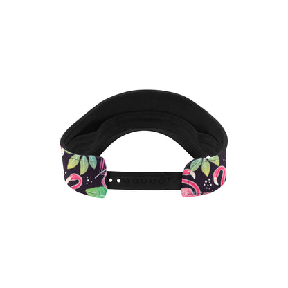 Flamingo Tropical leaves Neon Print Unisex Sun Visor