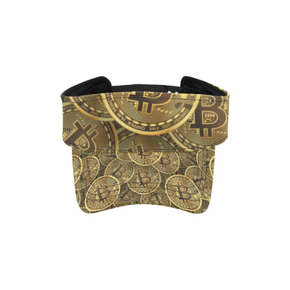 Bitcoin Pattern Print Design DO01 Unisex Sun Visor