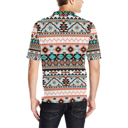 Tribal Aztec Indians pattern Men Polo Shirt