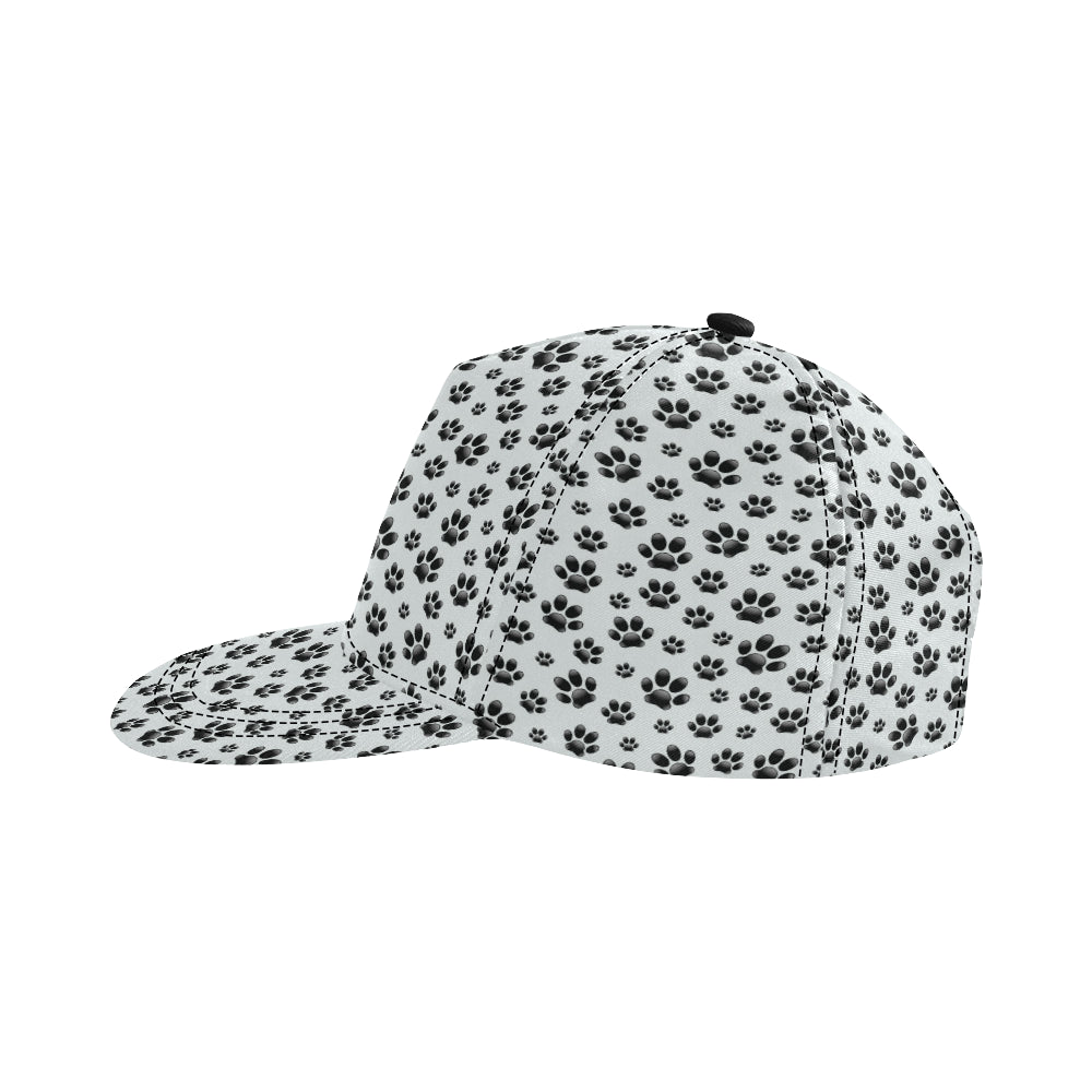 Paw Themed Print Snapback Cap