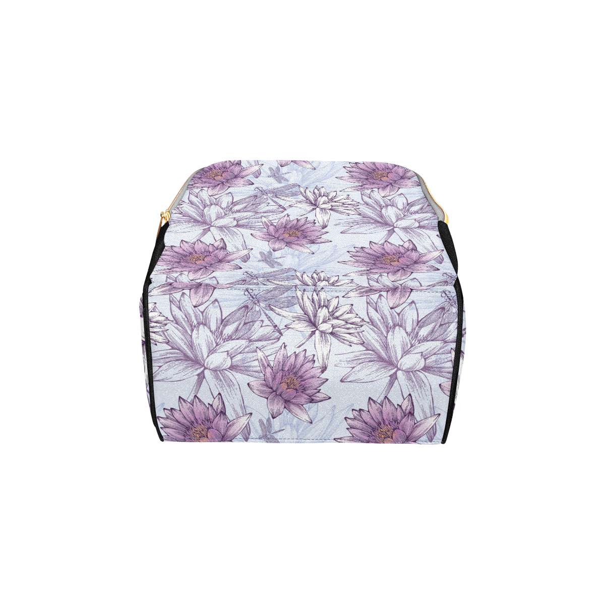 Water Lily Pattern Print Design WL01 Diaper Bag Backpack