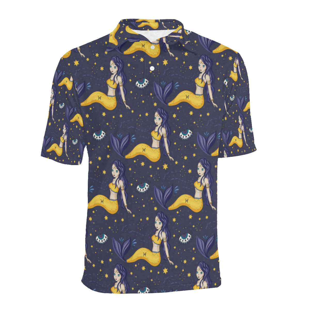 Pisces Pattern Print Design A04 Men Polo Shirt