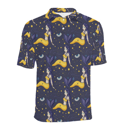 Pisces Pattern Print Design A04 Men Polo Shirt