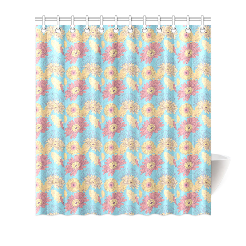Gerberas Pattern Print Design GB04 Shower Curtain