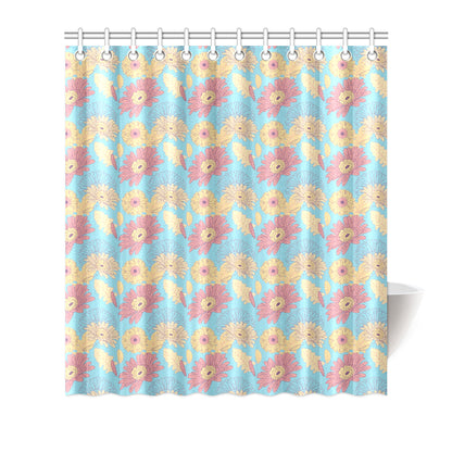 Gerberas Pattern Print Design GB04 Shower Curtain