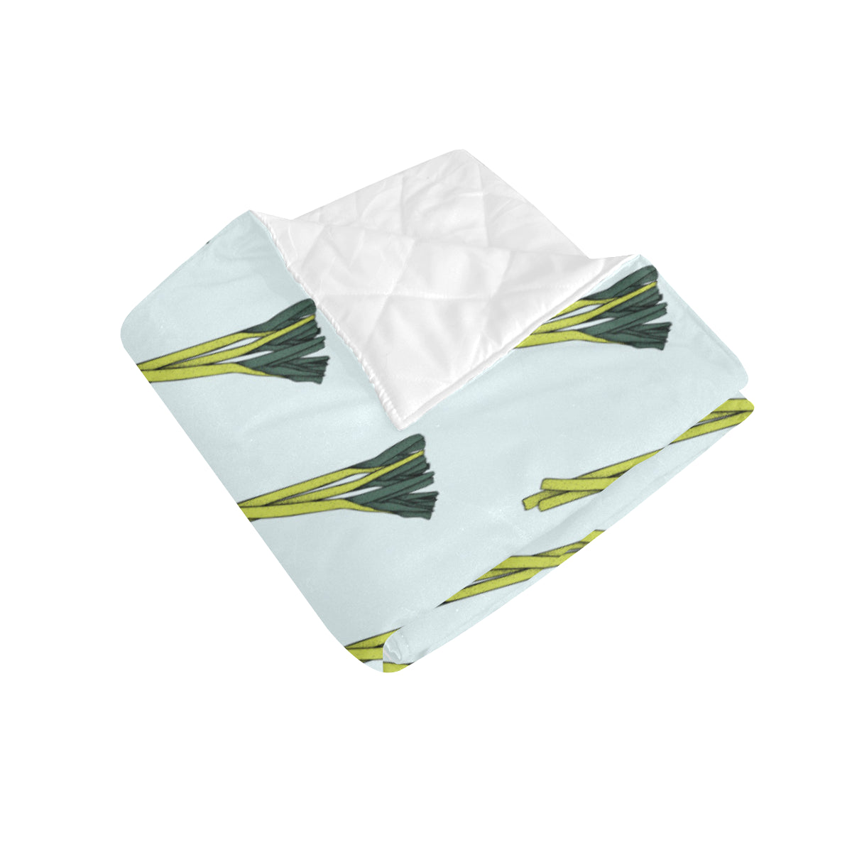 Leek Pattern Print Design 03 Premium Quilt