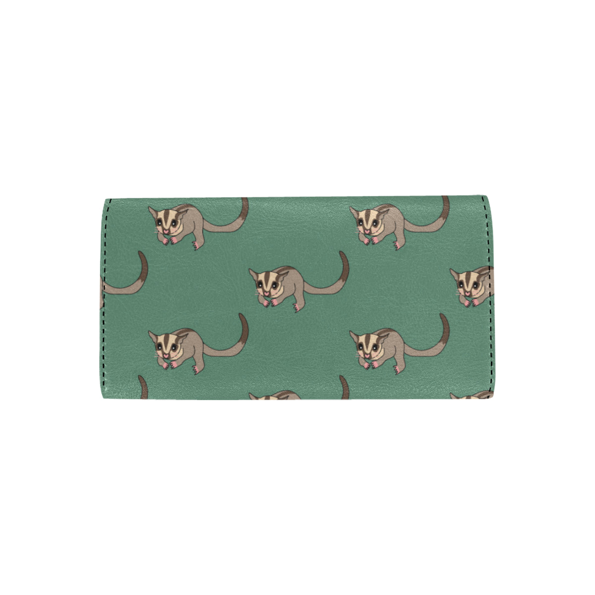 Sugar Glider Pattern Print Design 01 Women's Trifold Wallet