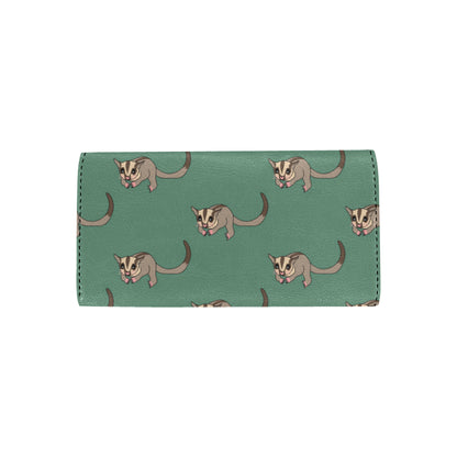 Sugar Glider Pattern Print Design 01 Women's Trifold Wallet