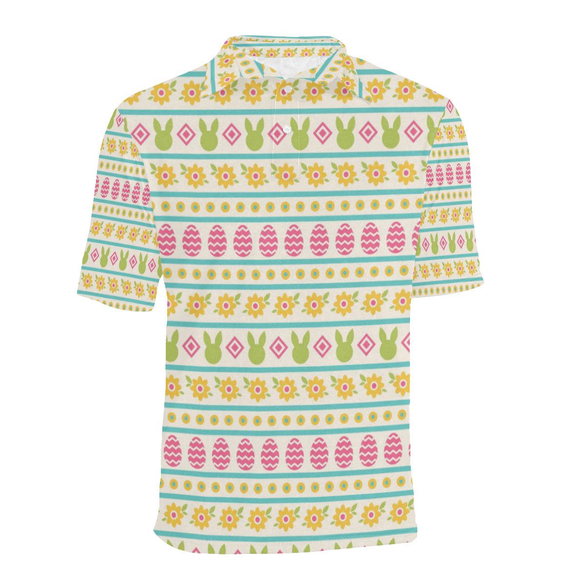 Easter Eggs Pattern Print Design RB016 Men Polo Shirt