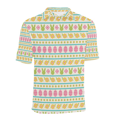 Easter Eggs Pattern Print Design RB016 Men Polo Shirt