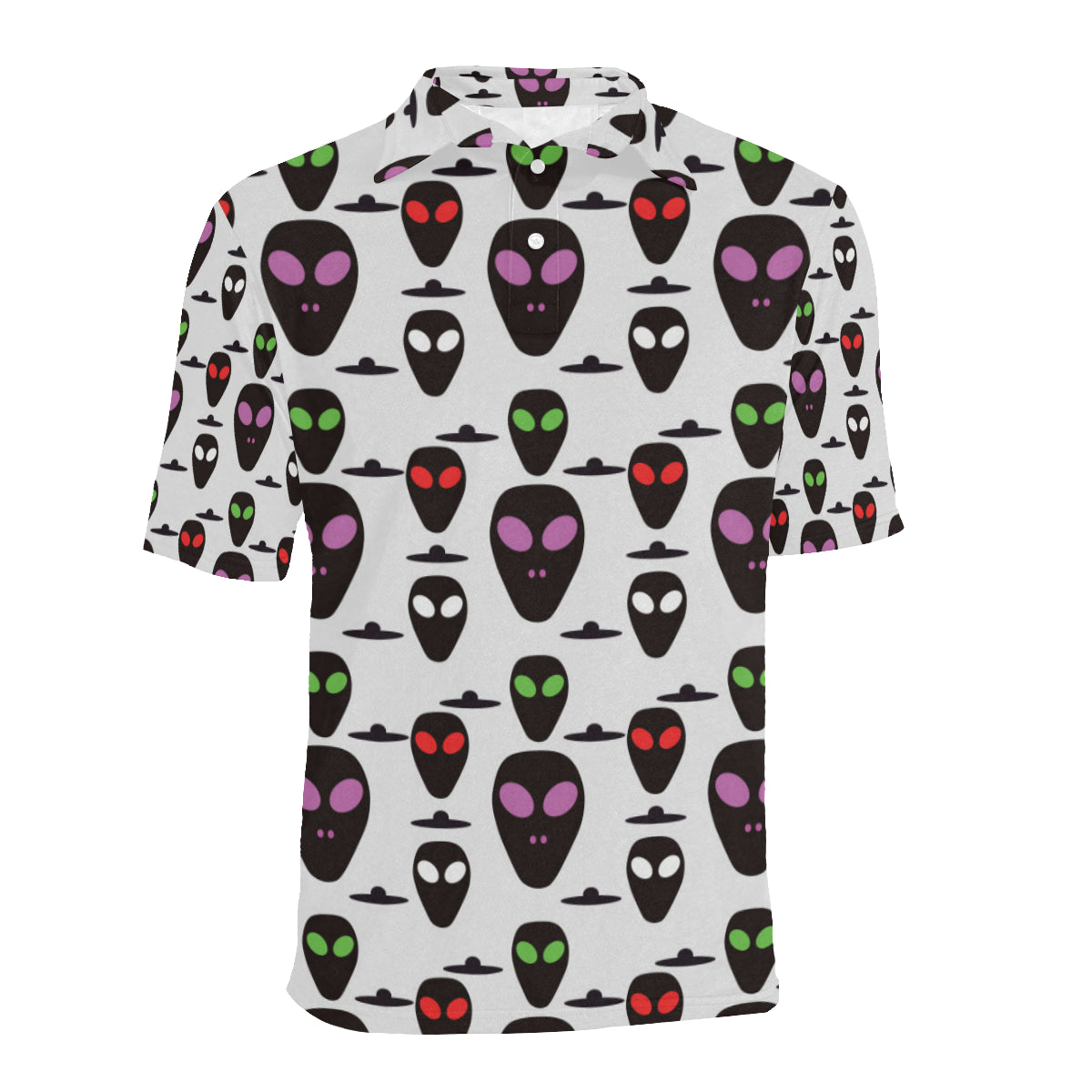 Alien Pattern Print Design 06 Men Polo Shirt