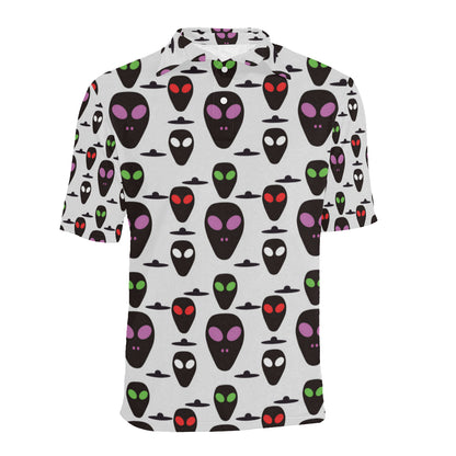 Alien Pattern Print Design 06 Men Polo Shirt