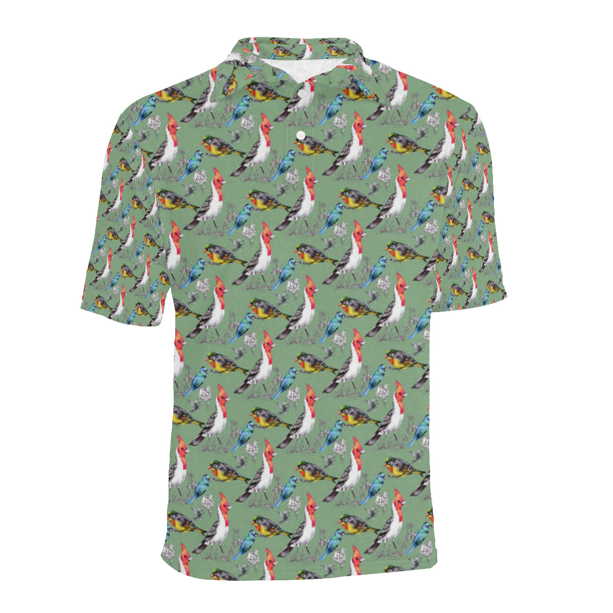 Birds Pattern Print Design 07 Men Polo Shirt