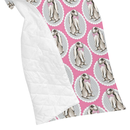 Rabbit Pattern Print Design RB019 Premium Quilt