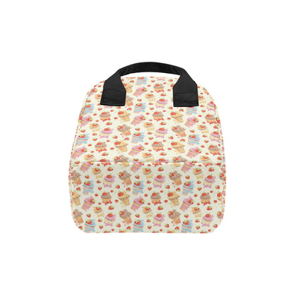 Cupcakes Strawberry Cherry Print Insulated Lunch Bag