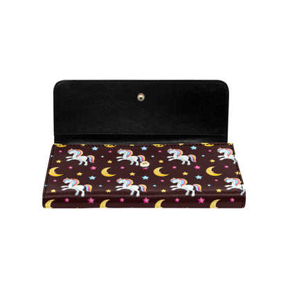 Unicorn Moon Star Women's Trifold Wallet