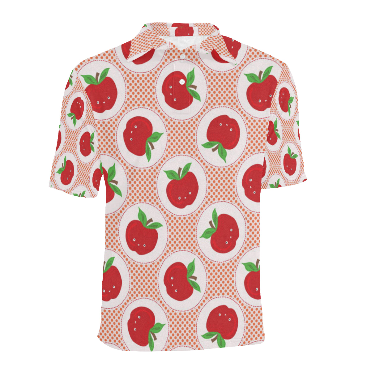 Apple Pattern Print Design AP08 Men Polo Shirt