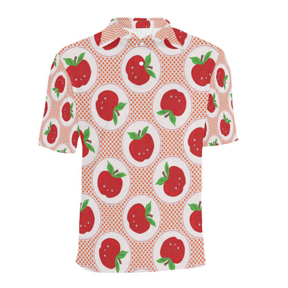 Apple Pattern Print Design AP08 Men Polo Shirt