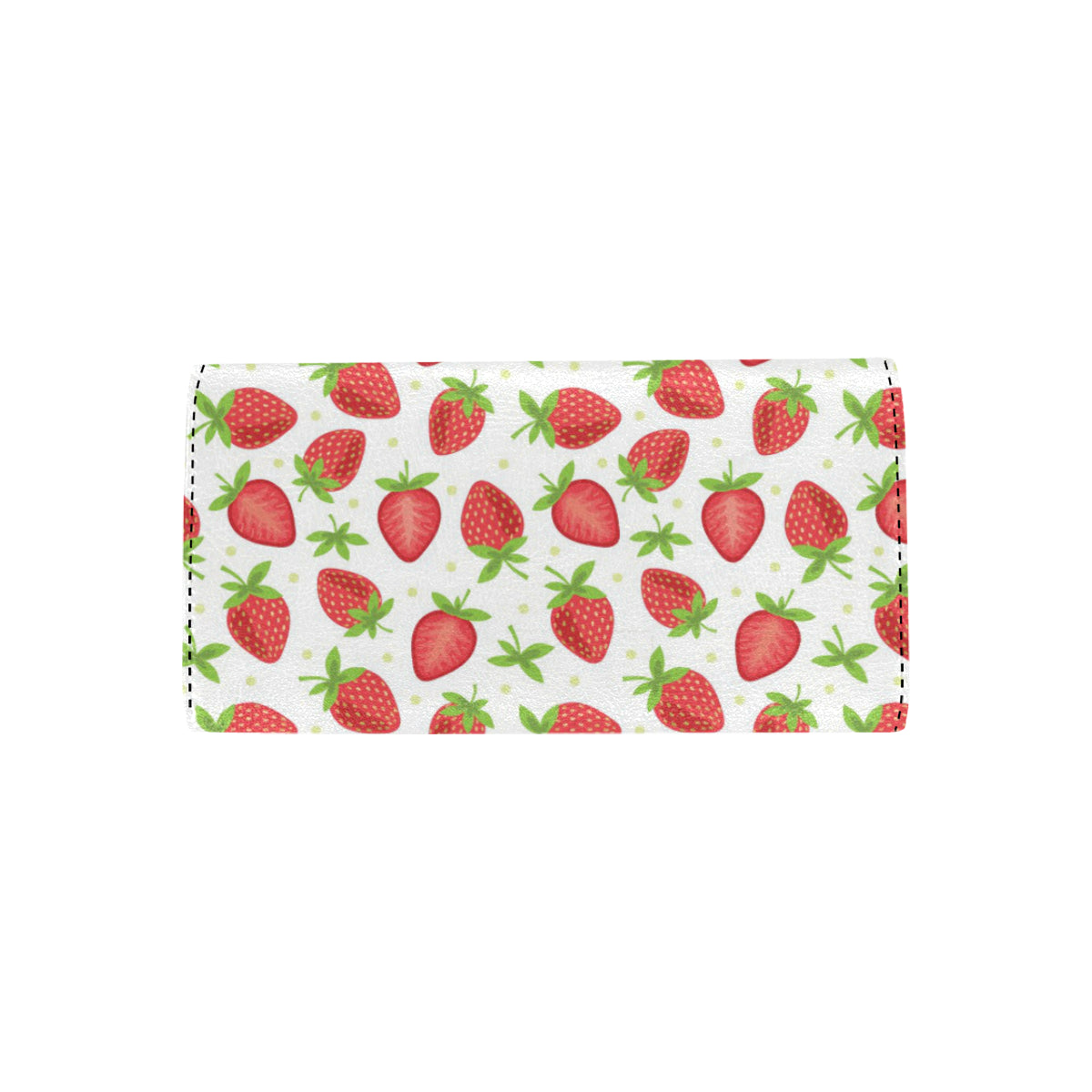 Strawberry Pattern Print Design SB07 Women's Trifold Wallet