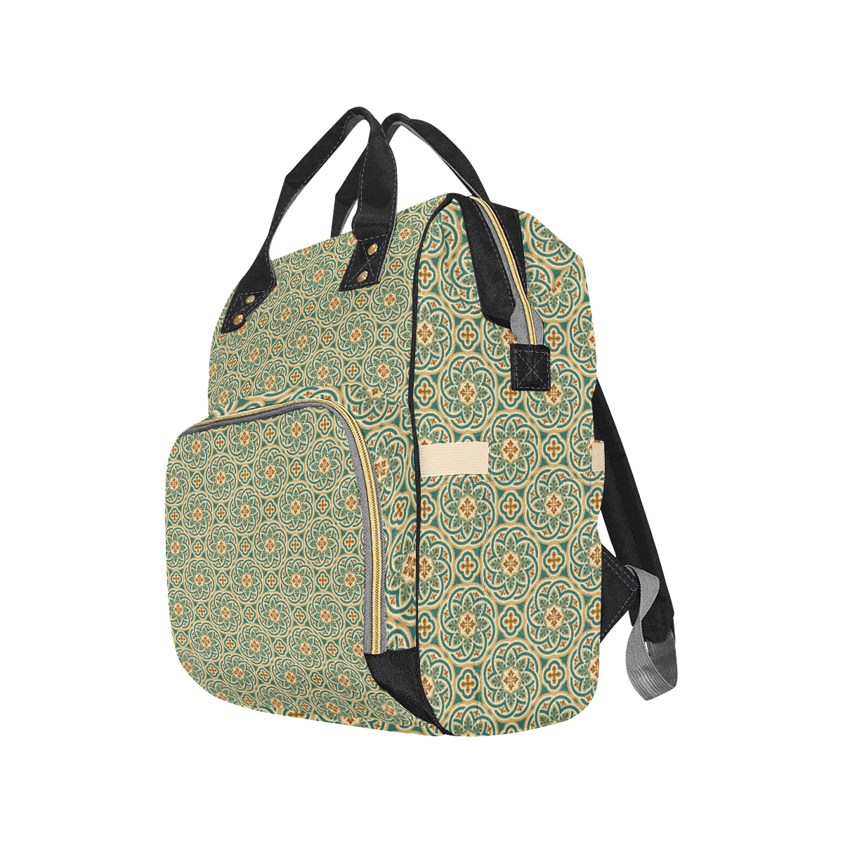Cross Pattern Print Design 01 Diaper Bag Backpack