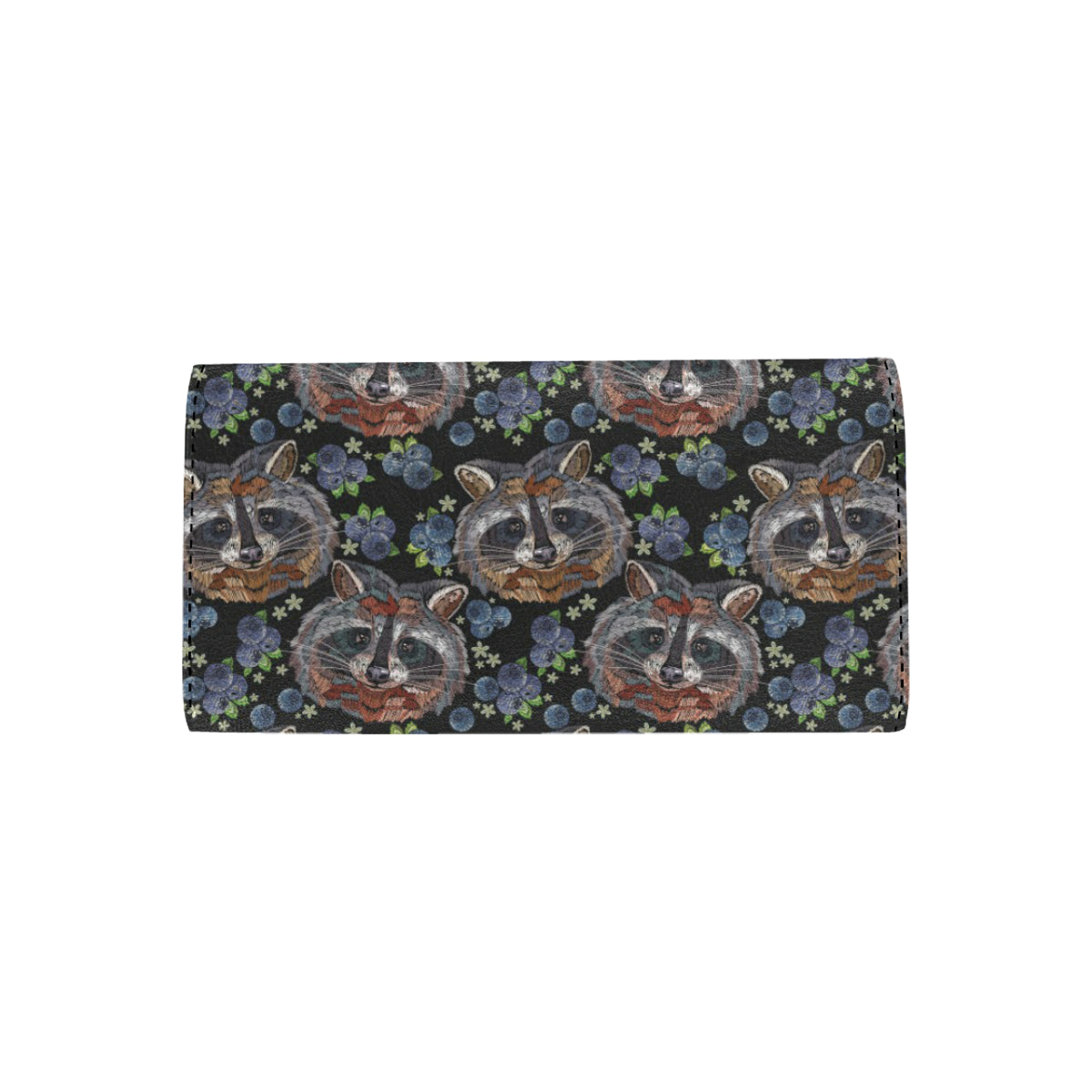 Raccoon Pattern Print Design A03 Women's Trifold Wallet