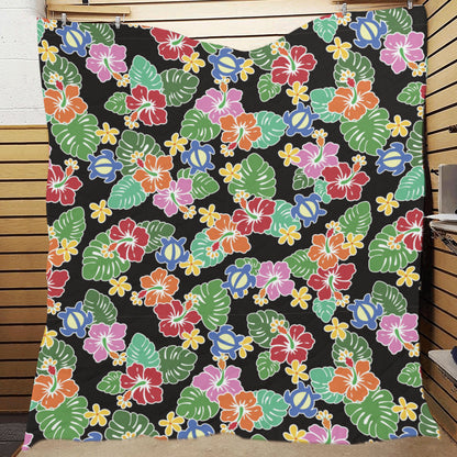 Hawaiian Themed Pattern Print Design H010 Premium Quilt