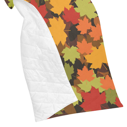 Maple Leaf Pattern Print Design 05 Premium Quilt