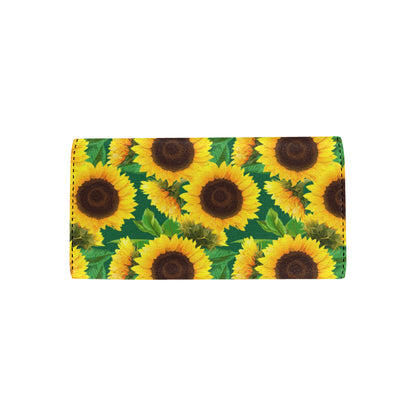 Sunflower Pattern Print Design SF02 Women's Trifold Wallet