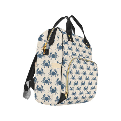 Crab Pattern Print Design 02 Diaper Bag Backpack